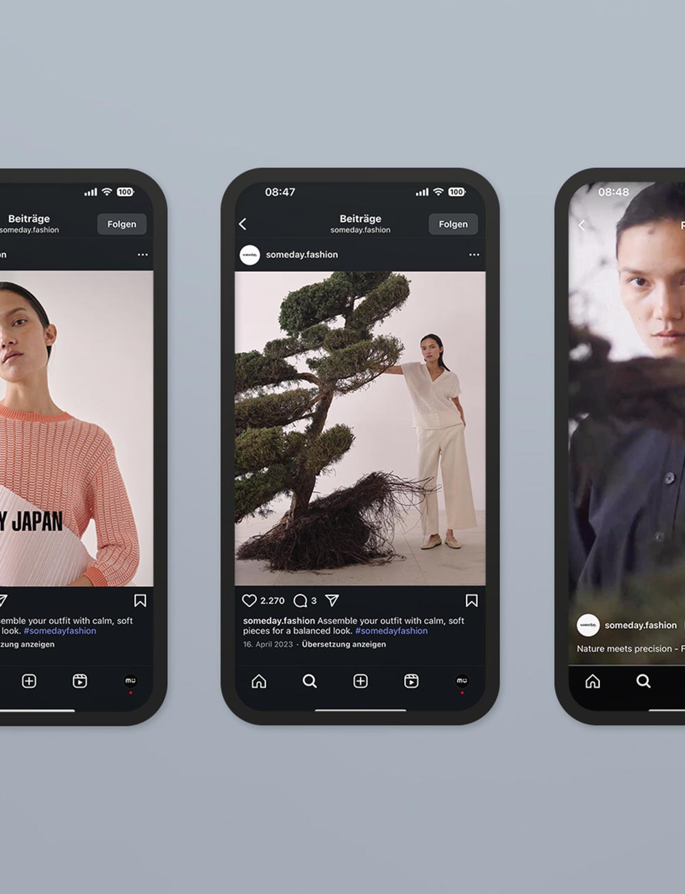 Social Media Konzeption für someday Premium Fashion Brand